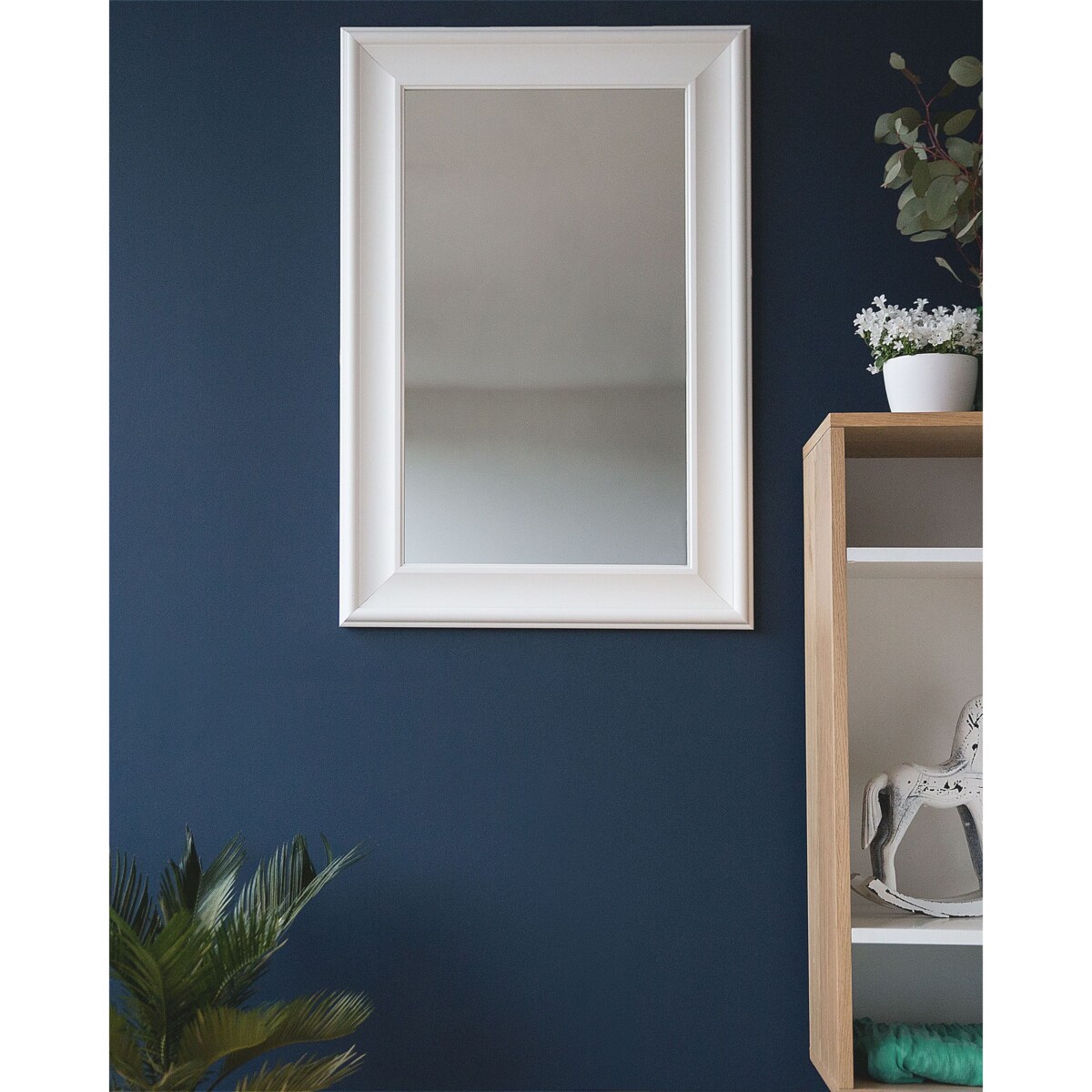 Lustro ścienne LUNEL 60 cm 90 cm Biały