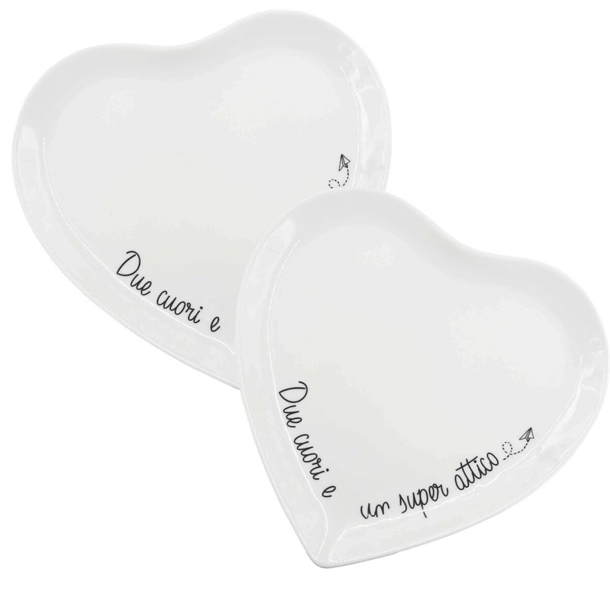 La Porcellana Bianca Gli Onesti zestaw 2 talerzyków serce 17 cm U10263527A83