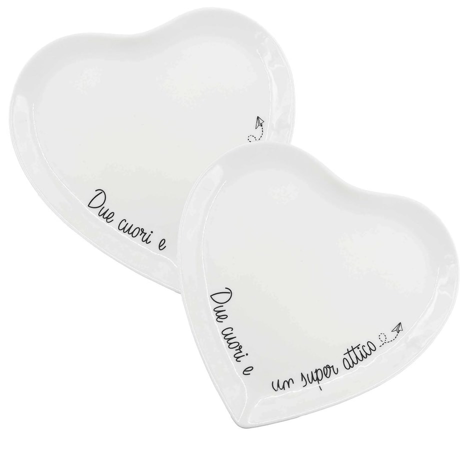 La Porcellana Bianca Gli Onesti zestaw 2 talerzyków serce 17 cm U10263527A83