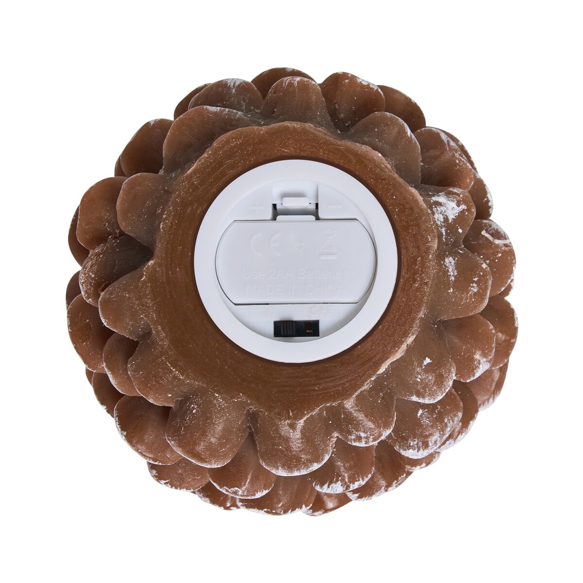 Zestaw 4 świec LED IVRESSE Szyszka 15/12 cm Brązowy