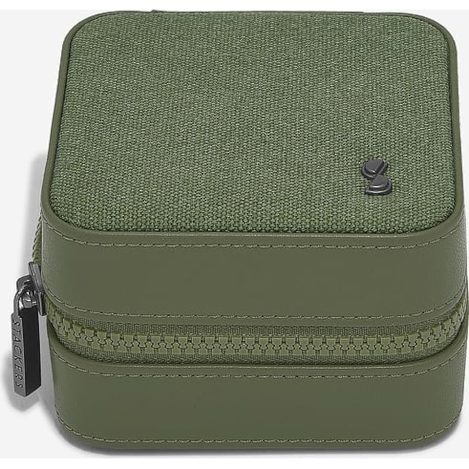 Pudełko podróżne na biżuterię i zegarek Stackers Canvas zielone