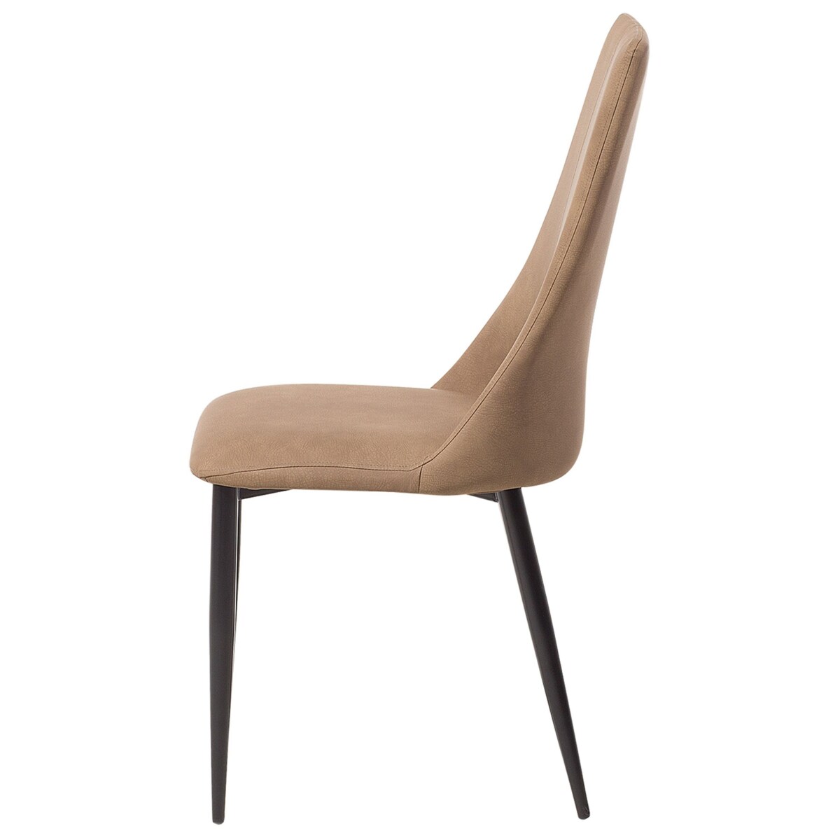 Zestaw 2 krzeseł do jadalni ekoskóra jasnobrązowy CLAYTON