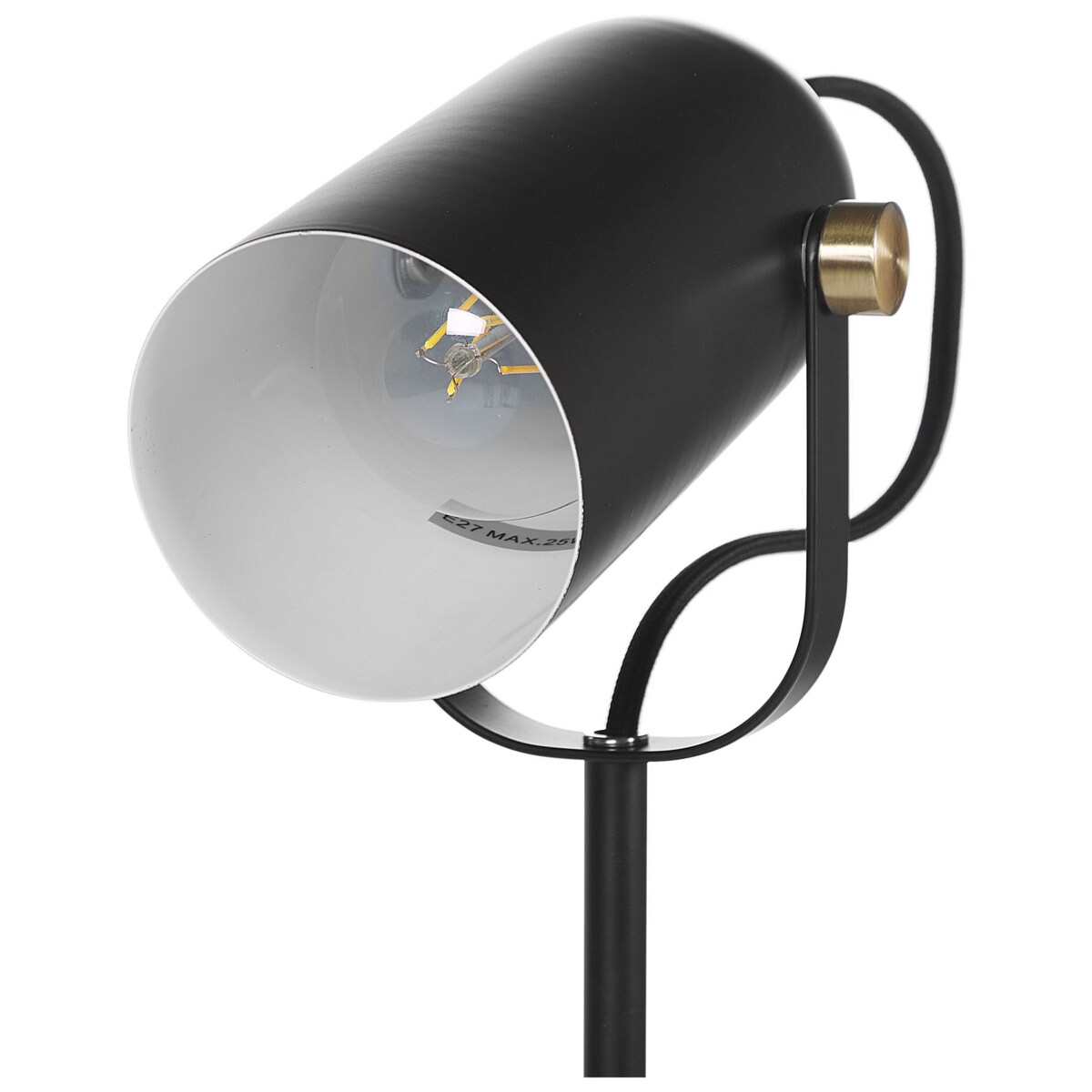 Lampa biurkowa regulowana metalowa czarna TYRIA