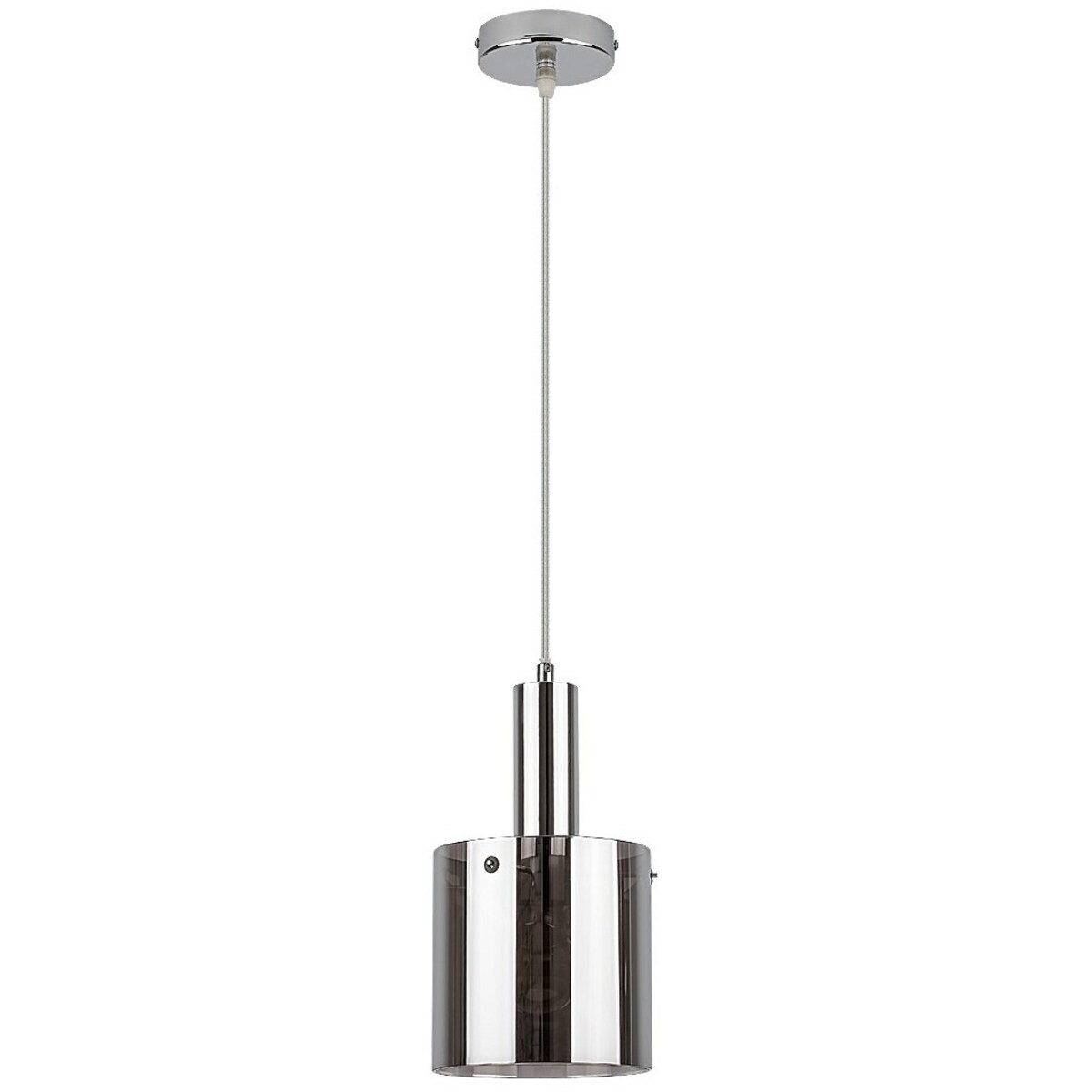 Szklana LAMPA wisząca DONATI 5249 Rabalux loftowa tuba do sypialni chrom