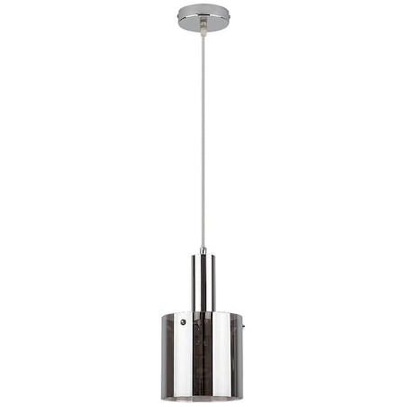 Szklana LAMPA wisząca DONATI 5249 Rabalux loftowa tuba do sypialni chrom