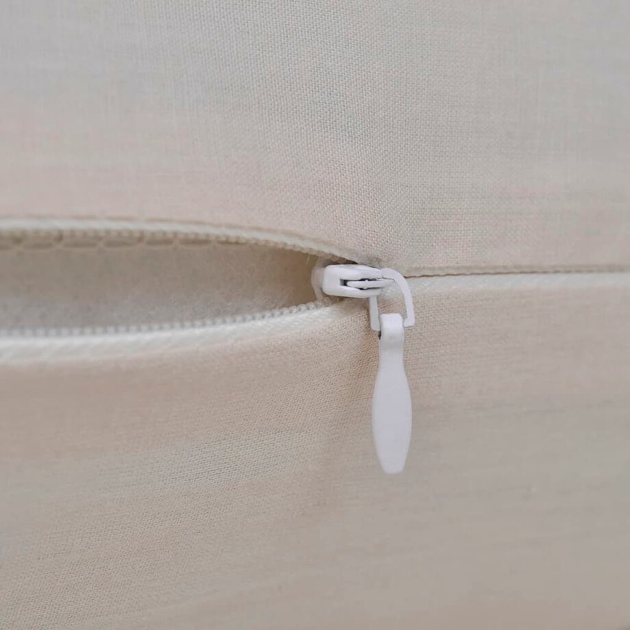 4 Beżowe bawełniane poszewki na poduszki 40 x 40 cm