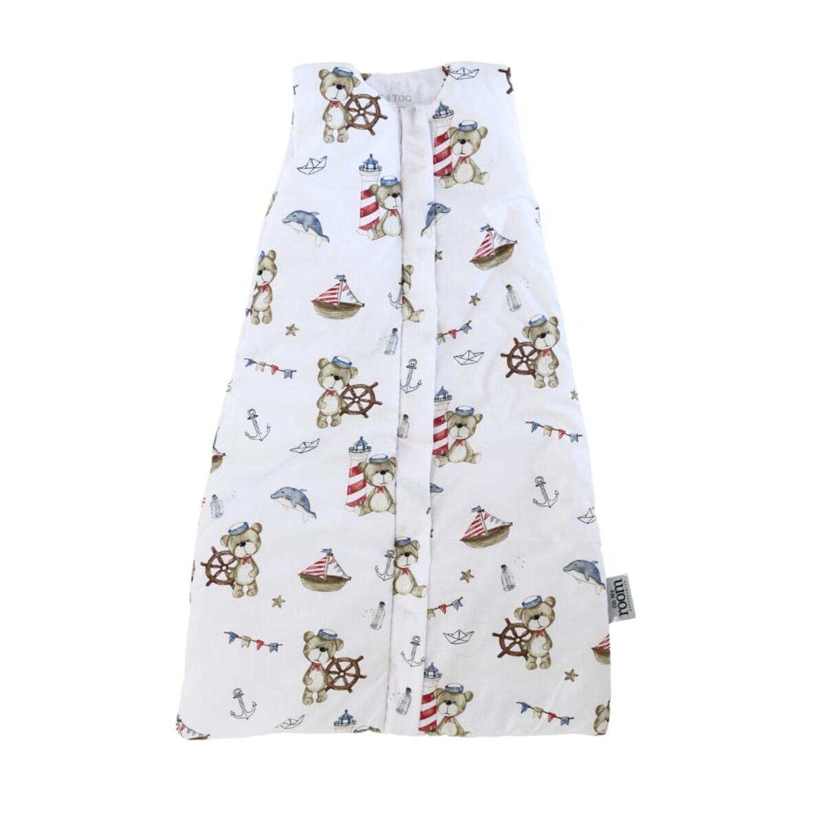 Śpiworek dziecięcy do spania - misie marynarze S (1 TOG)