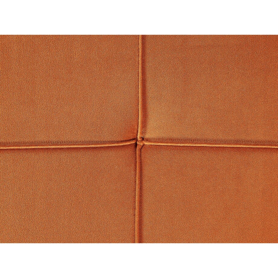 Szezlong welurowy lewostronny pomarańczowy GONESSE