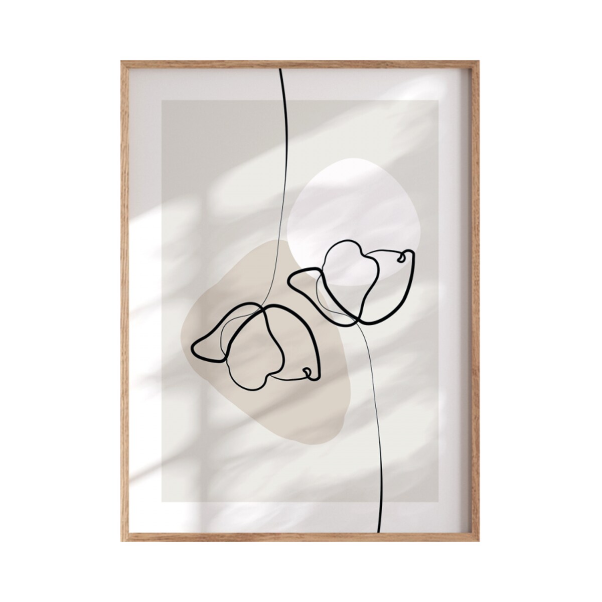 Plakat Kwiatowe układy rozmiar 50x70cm w ramie drewnianej Oak