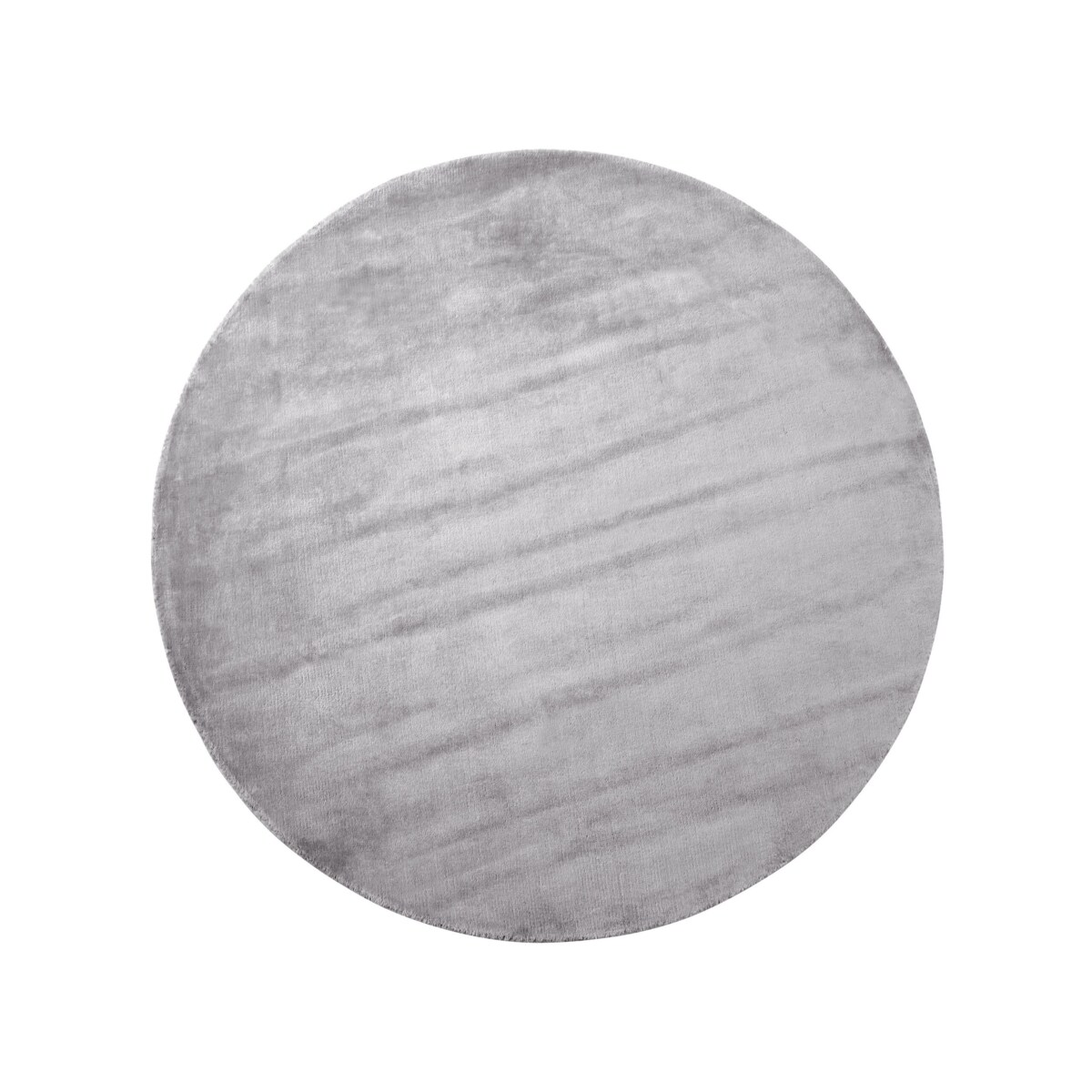 Dywan okrągły z wiskozy 140 cm jasnoszary GESI II