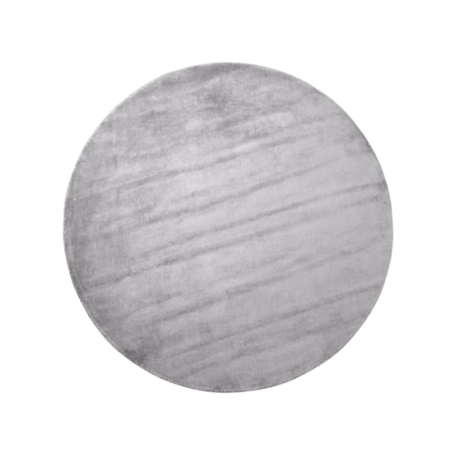 Dywan okrągły z wiskozy 140 cm jasnoszary GESI II