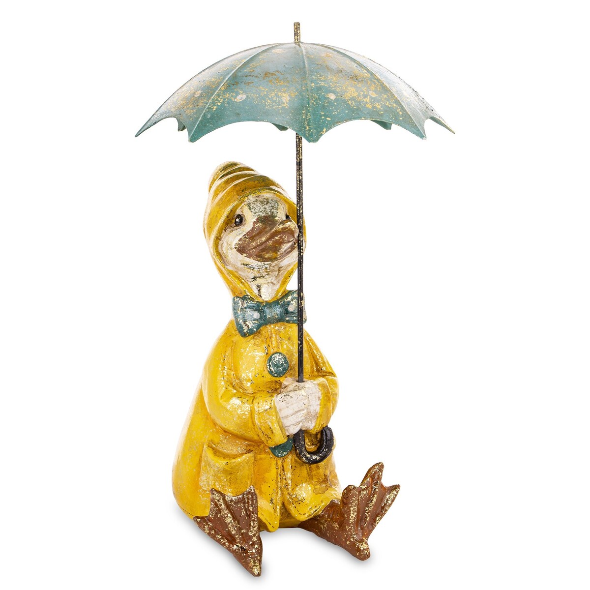 Figurka - kaczka jesienna z parasolem, 26,5x16x16 cm