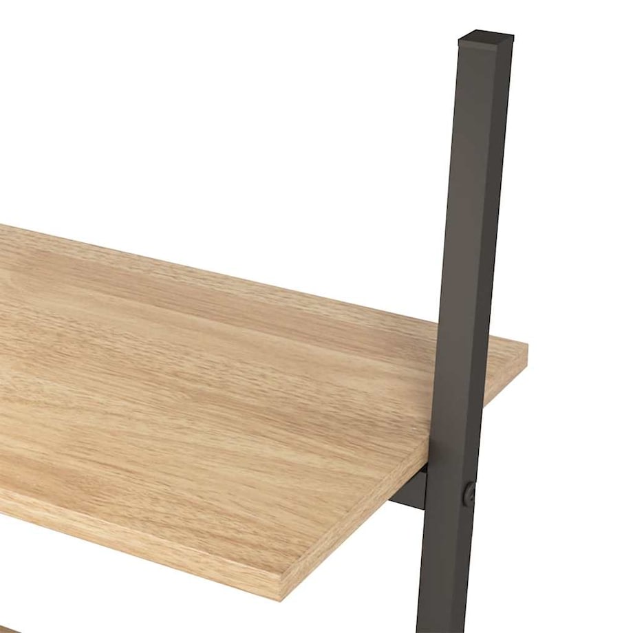 vidaXL Regał drabina z 5 półkami, jasnobrązowo-czarny, 64x34x185,5 cm