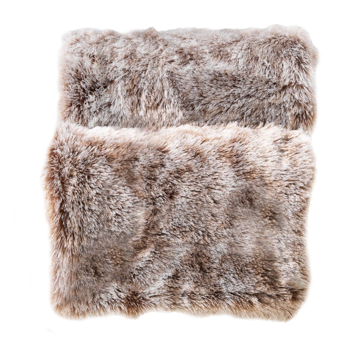 Miękki koc ze sztucznego futra, BEIGE