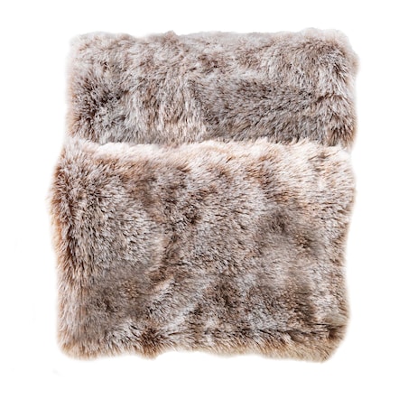 Miękki koc ze sztucznego futra, BEIGE