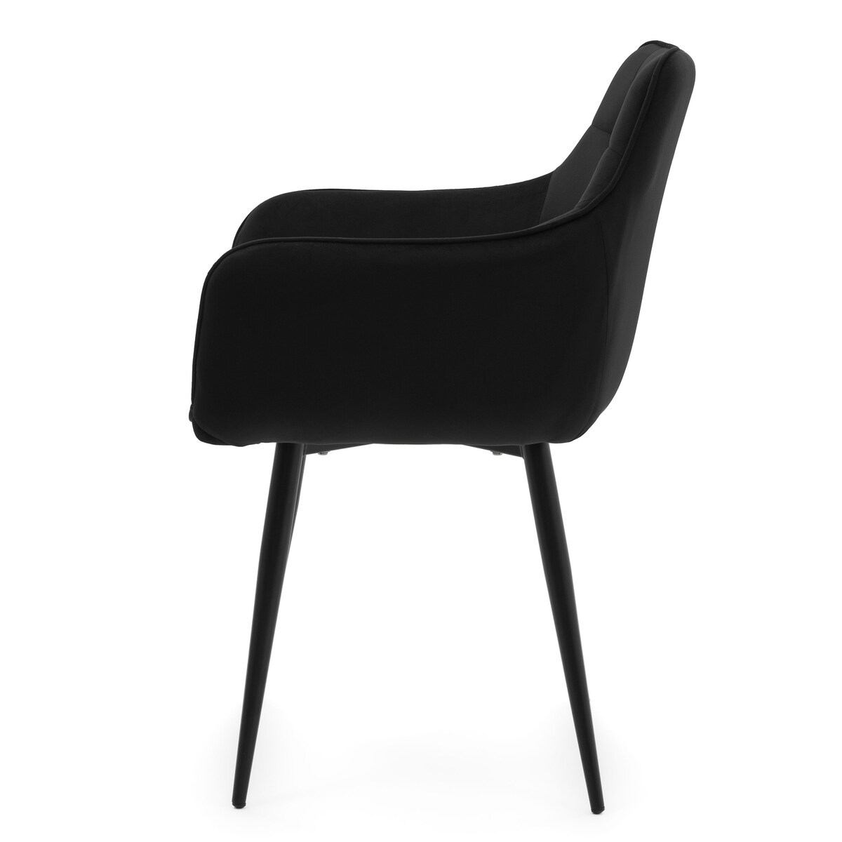 Krzesło tapicerowane welurowe GALLO velvet czarny