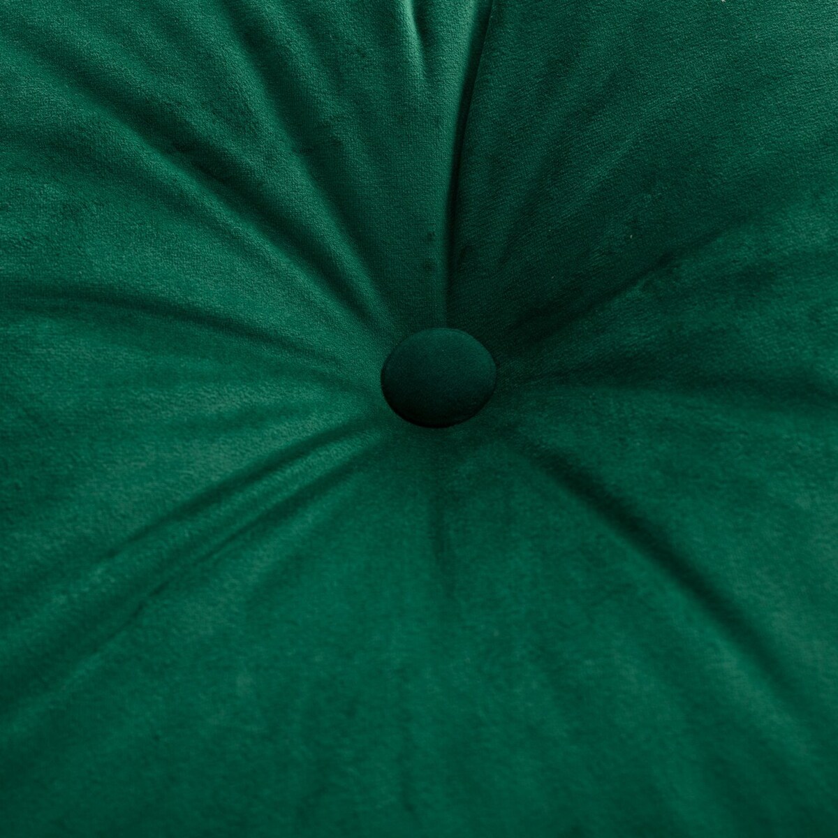 Poduszka kwadratowa Velvet z guzikiem, butelkowa zieleń, 37 x 37cm, Christmas