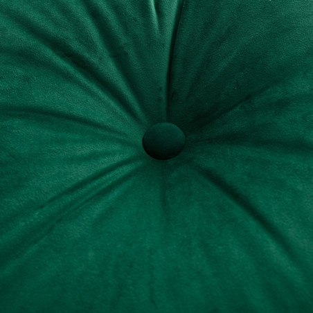 Poduszka kwadratowa Velvet z guzikiem, butelkowa zieleń, 37 x 37cm, Christmas