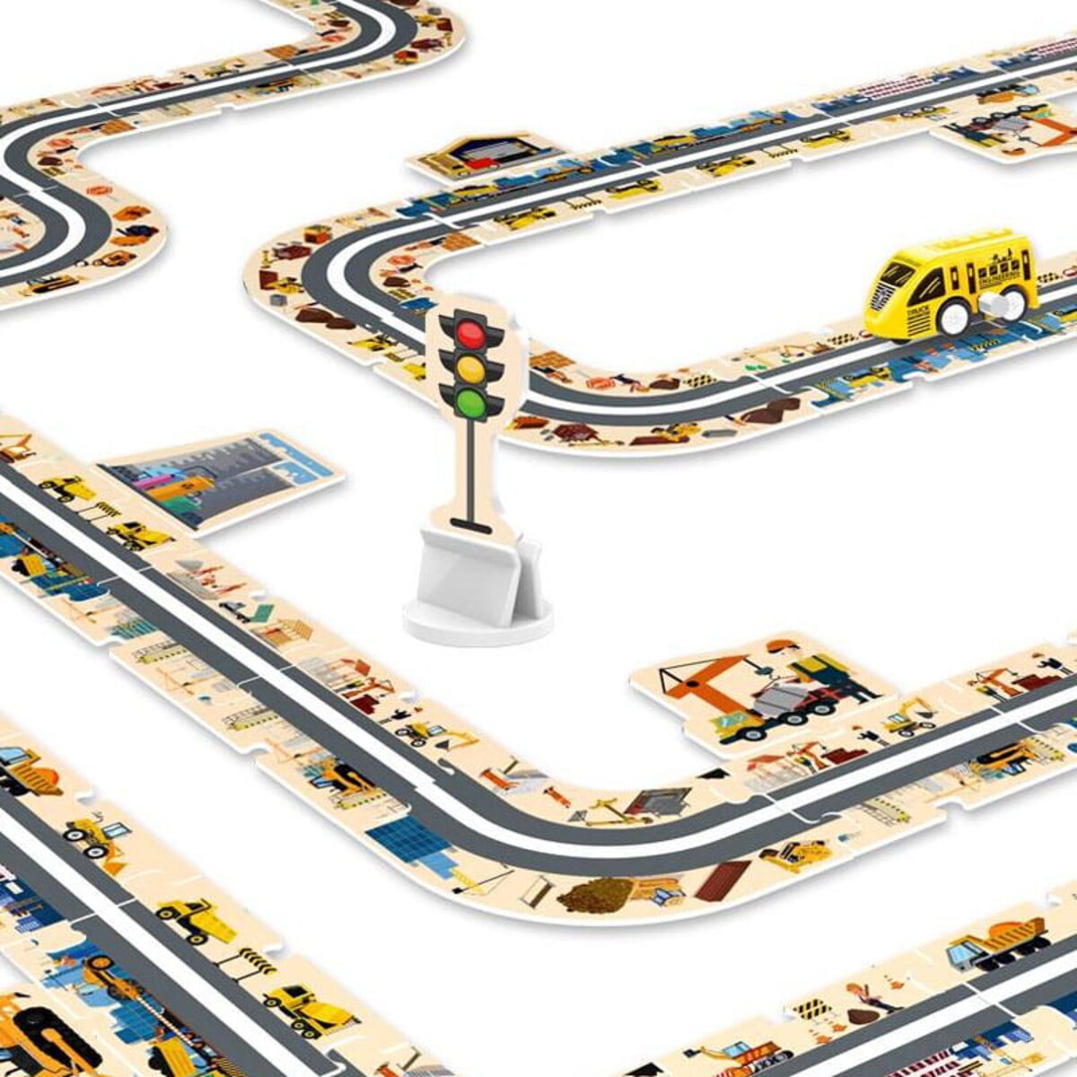 Droga - tor dla samochodów Budowa - Puzzle 44 elementy
