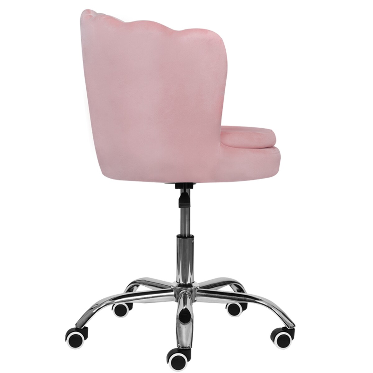 Fotel biurowy krzesło obrotowe welurowe regulowane muszelka