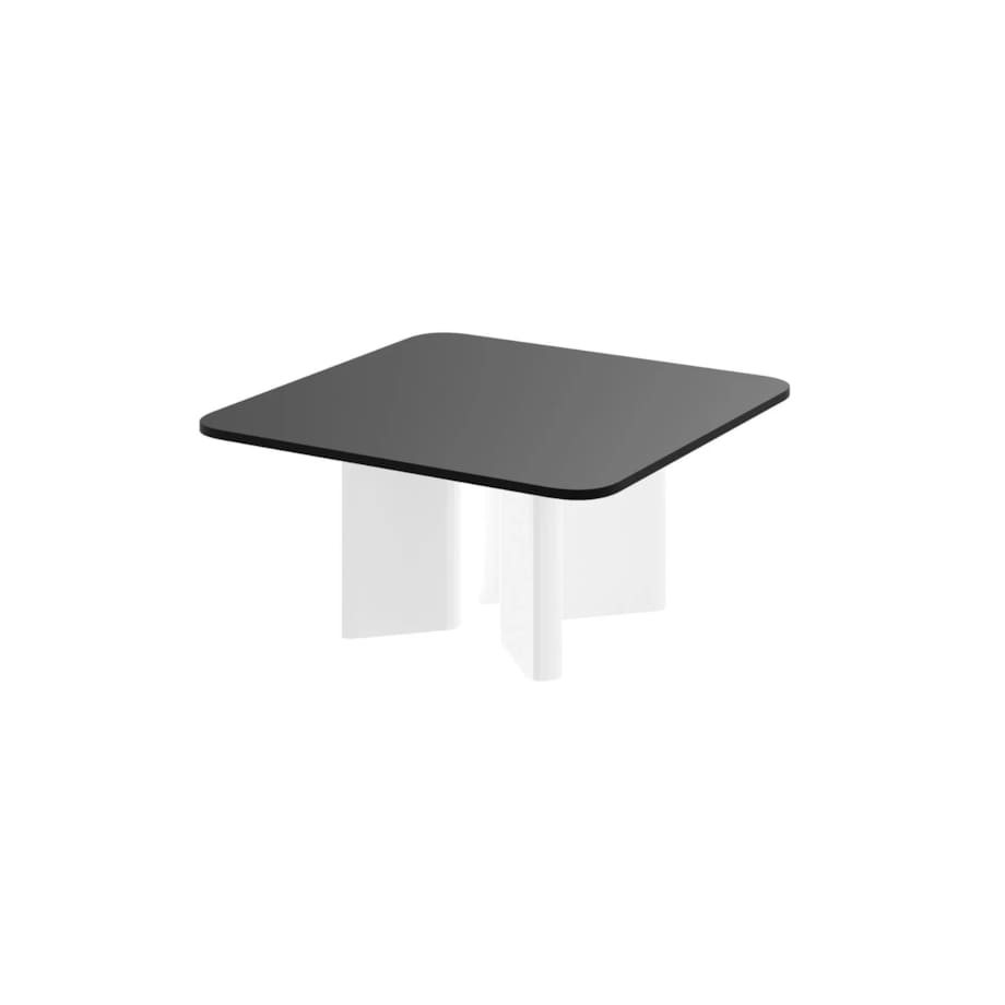 Stolik kawowy DIVERSO 80x80 czarny połysk/biały połysk