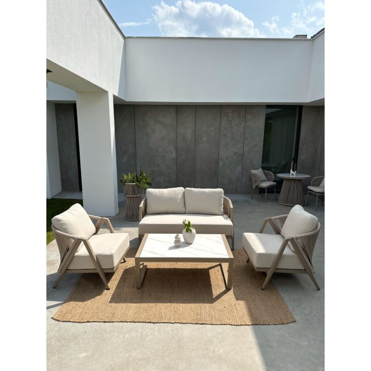 FOTEL ALUMINIOWY MAKSYMO SZARY