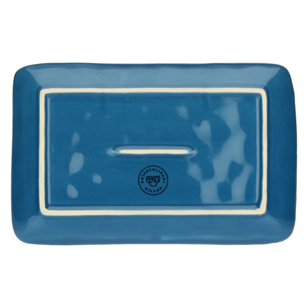 Zestaw 4 tac prostokątnych Concerto Blu Avio - Granatowy, 20 x 13 cm