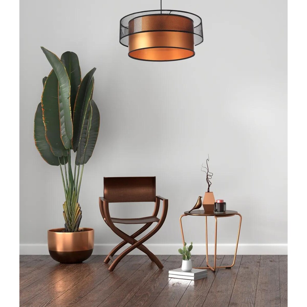 Lampa wisząca DOUBLE NET 50 miedziana