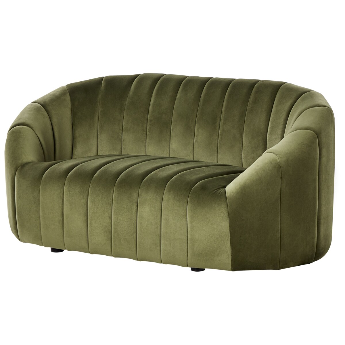 Sofa 2-osobowa welurowa zielona MALUNG