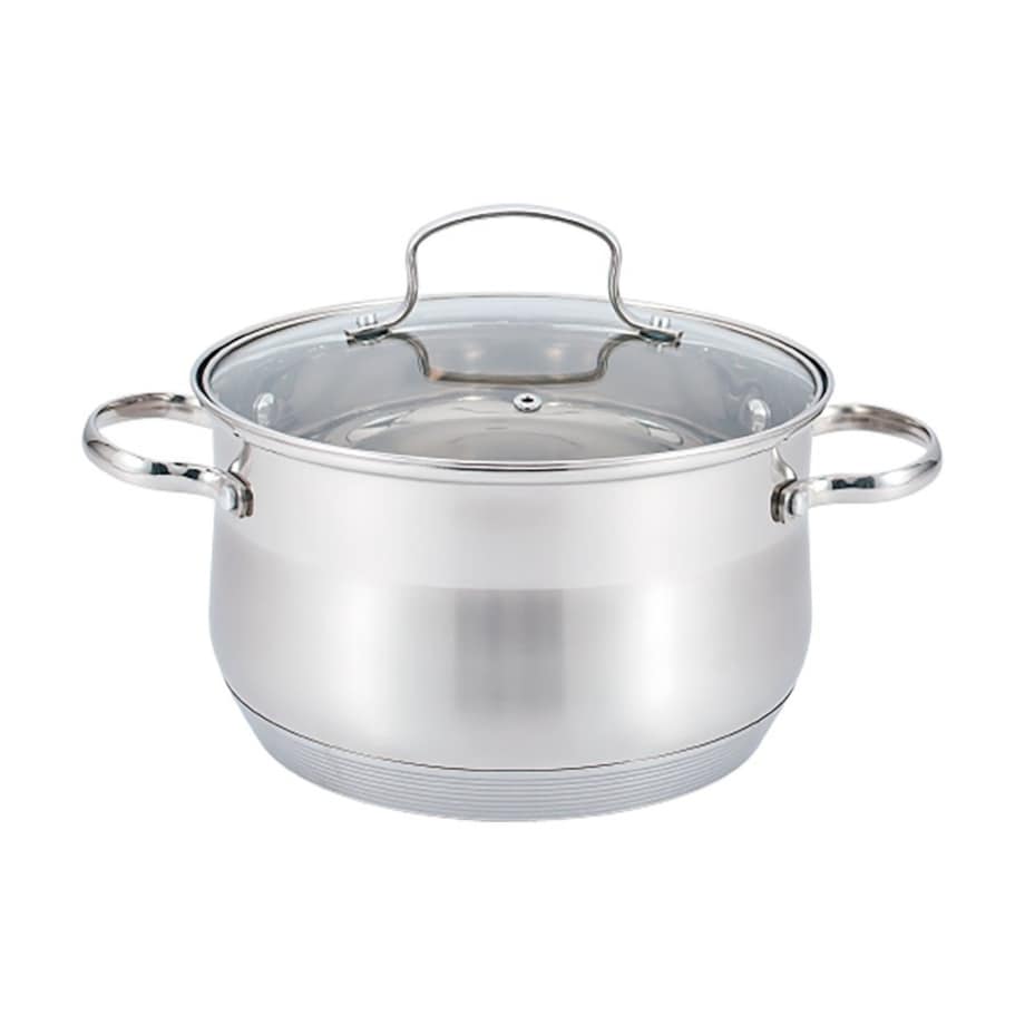 Garnek stalowy z pokrywką na indukcję gaz 22cm 5.1L MAESTRO