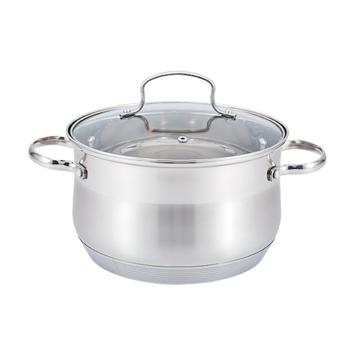 Garnek stalowy z pokrywką na indukcję gaz 22cm 5.1L MAESTRO