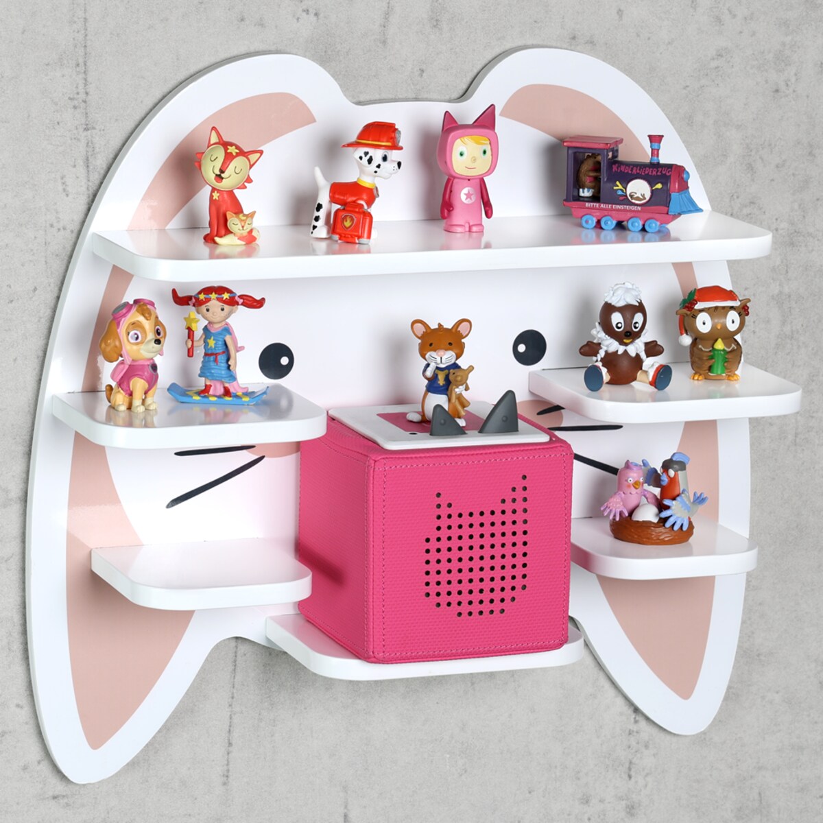 Półka ścienna z uszami do pokoju dziecięcego, 45 cm