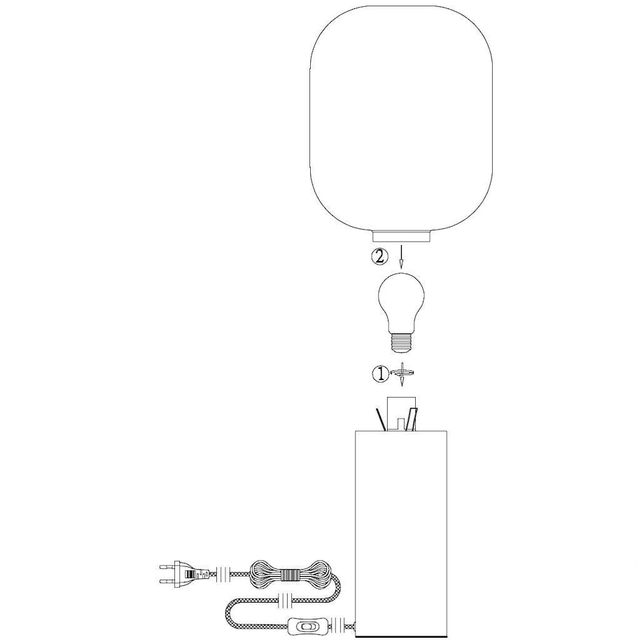 Stołowa LAMPKA loftowa BROOKLYN 107479 Markslojd szklana LAMPA okrągła na biurko industrialna stojąca czarna przydymiona