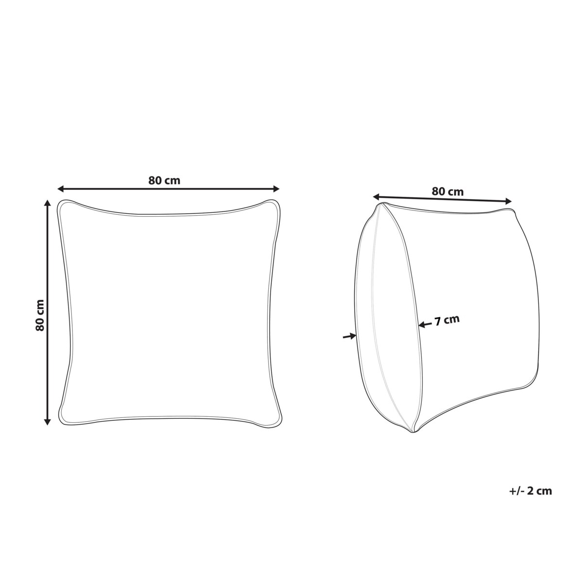 Poduszka poliestrowa niska 80 x 80 cm MANA