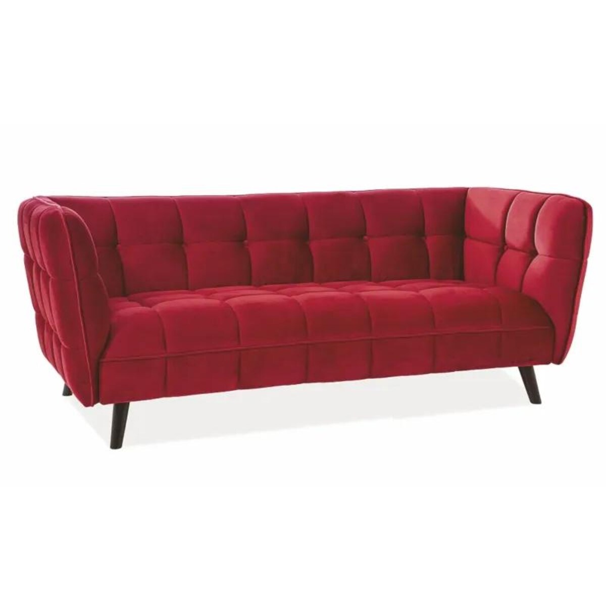 Sofa CASTELLO VELVET 3 bordowa