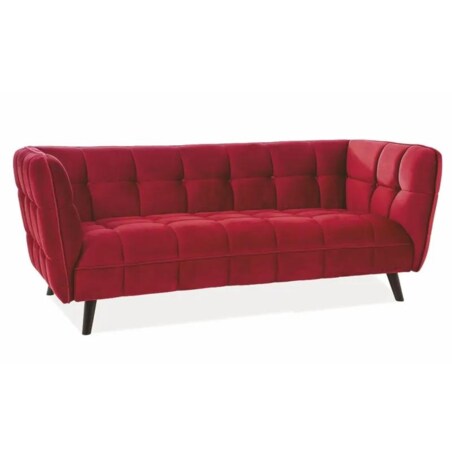 Sofa CASTELLO VELVET 3 bordowa