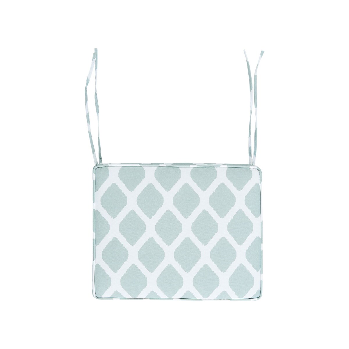 Zestaw 6 poduszek na krzesła ogrodowe w romby zielono-biały TOLVE