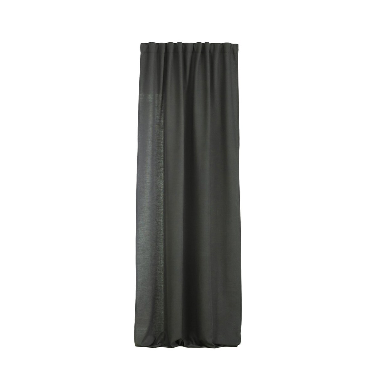 Zasłona BASIC na taśmie marszczącej 140x280cm bazaltowy 1 szt. 140x280 szary-czarny