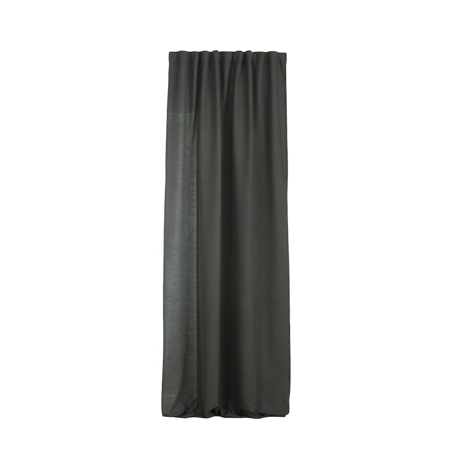 Zasłona BASIC na taśmie marszczącej 140x280cm bazaltowy 1 szt. 140x280 szary-czarny