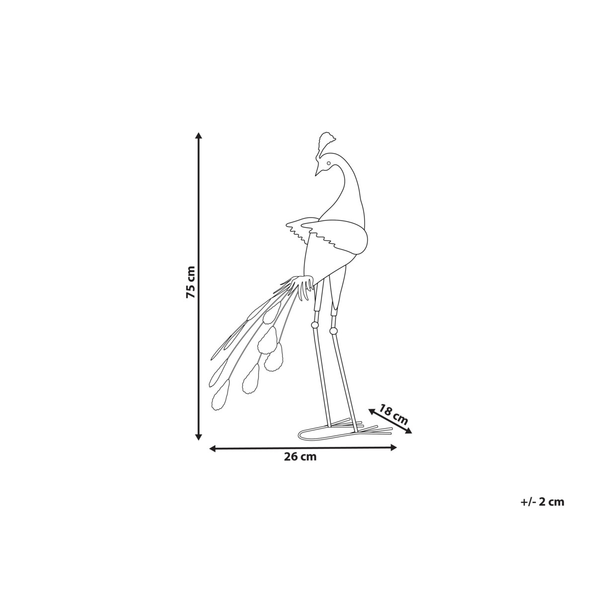 Figurka paw niebieska PEACOCK