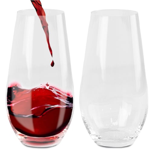 2X Szklanki Do Napojów Drinków Soku Kryształ Szklane Ozdobne 580 Ml