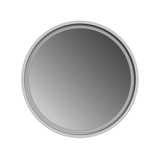 Lustro okrągłe LED z piaskowaniem – srebrne - 70 cm