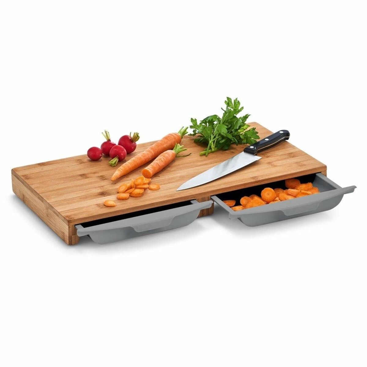 Deska do krojenia z wyciąganymi tackami, 50 x 28,5 x 4,5 cm, ZELLER