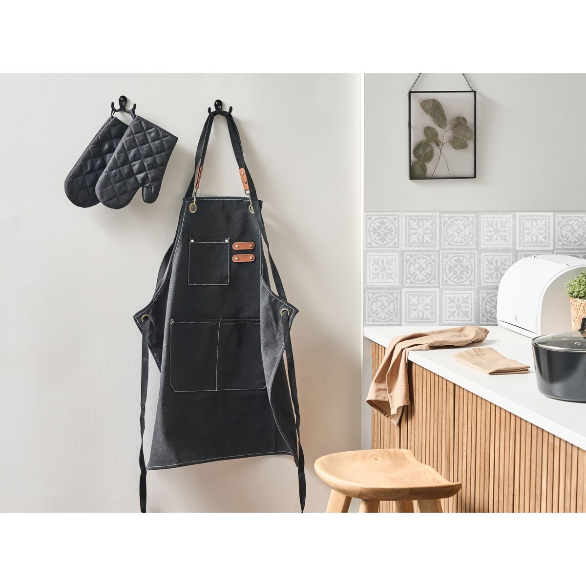 Zestaw tekstyliów kuchennych RAPHANUS Czarny