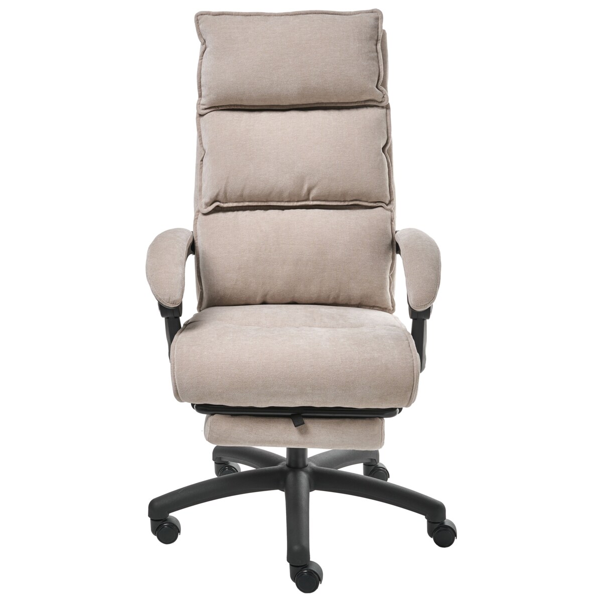 Fotel biurowy Z wysuwanym podnóżkiem EATON Szenil Beżowy