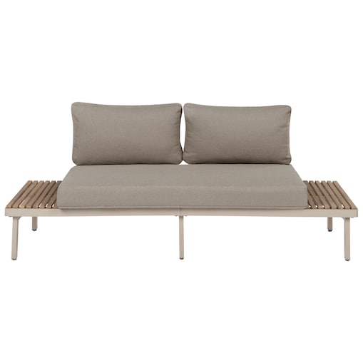 Sofa ogrodowa dla 2 osób FIVIZZANO Drewno akacjowe Beżowy