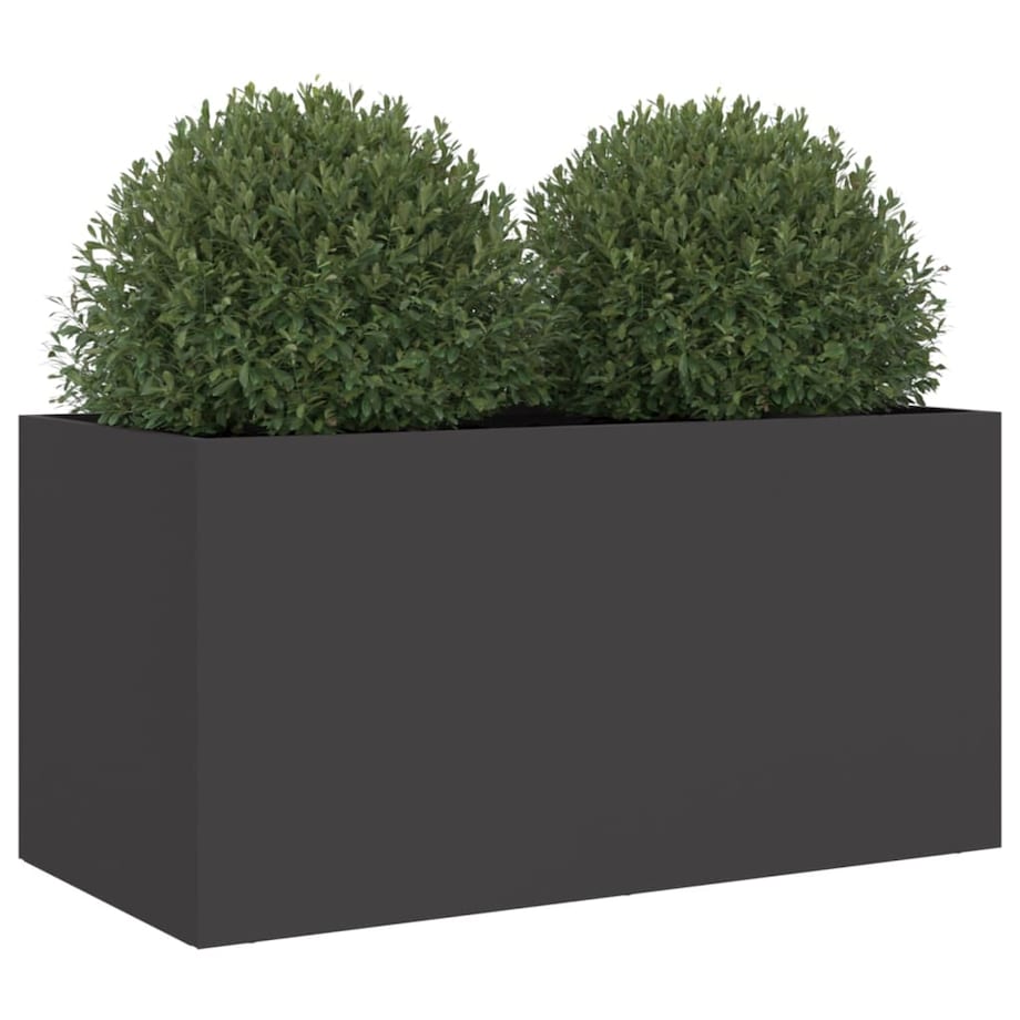 vidaXL Donica, czarna, 62x30x29 cm, stal