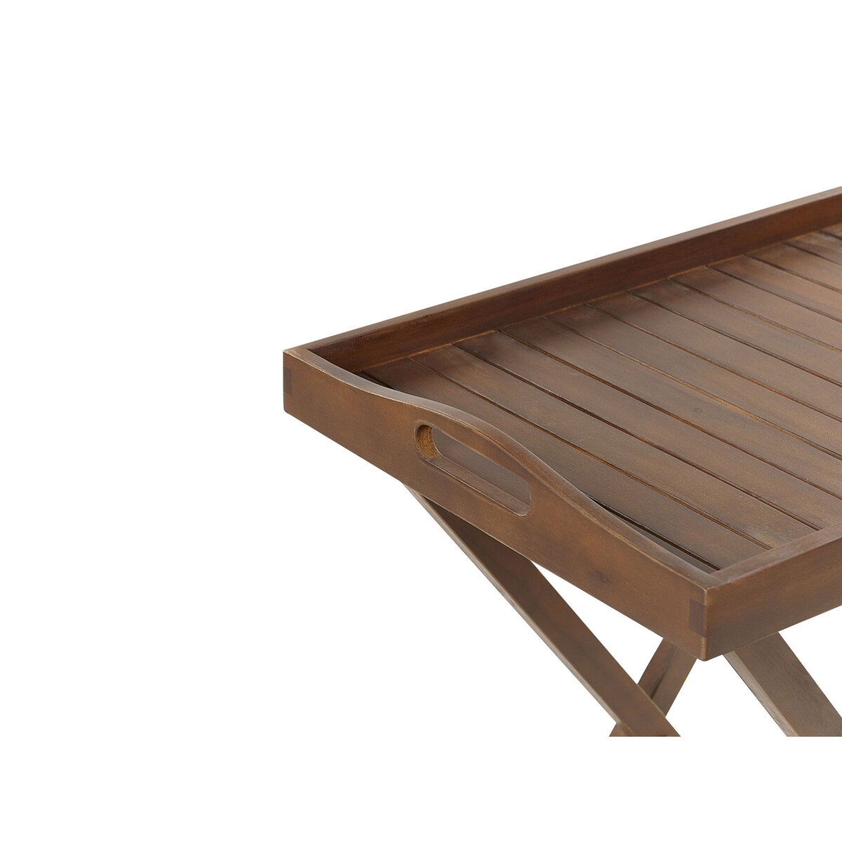 Stolik ogrodowy drewno akacjowe ciemne AMANTEA