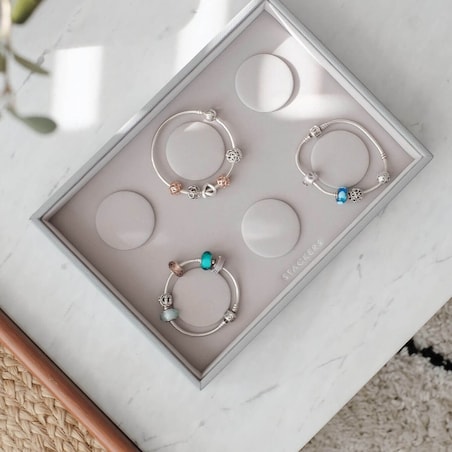 Szkatułka na bransoletki charms Stackers classic kamienna szarość