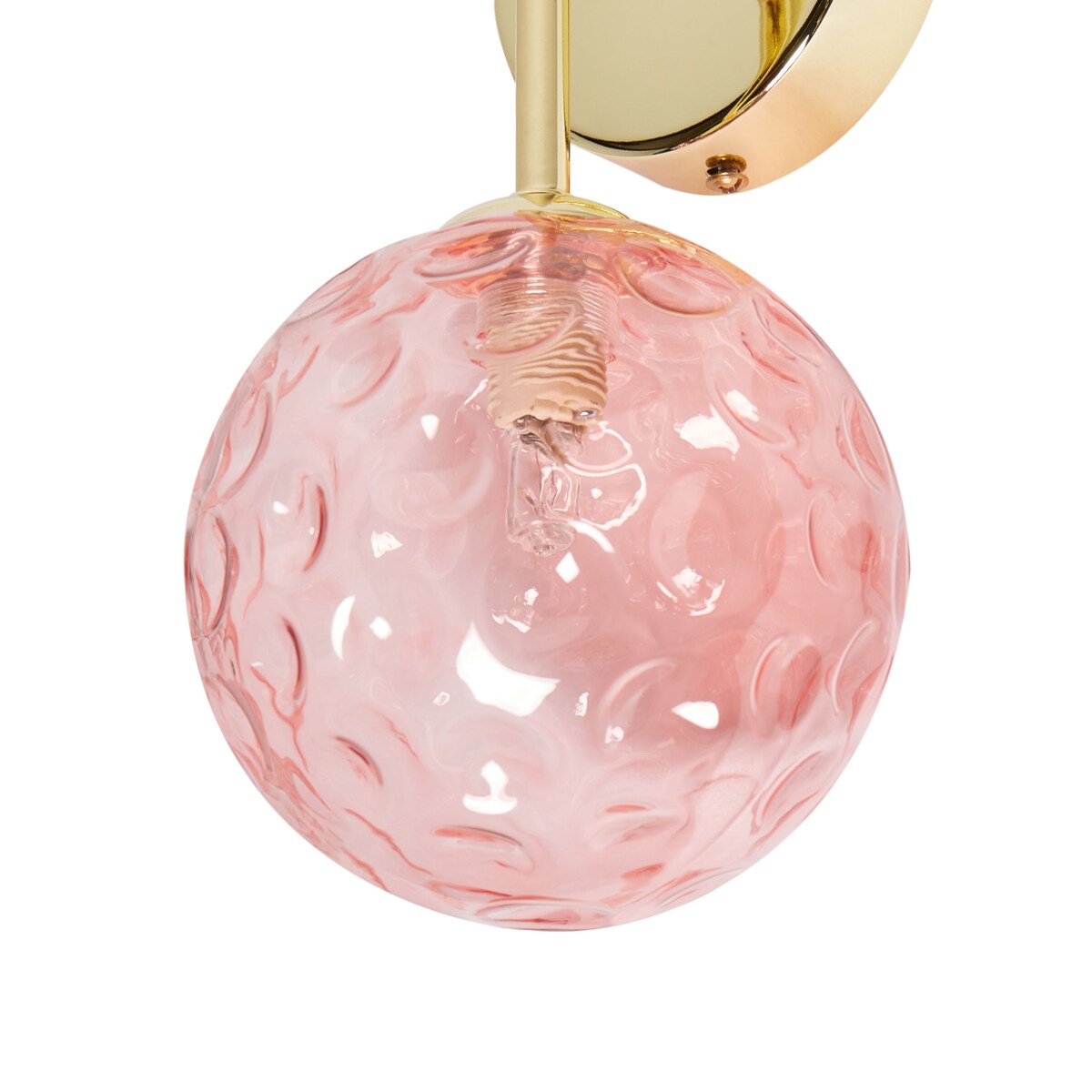 Zestaw 2 szklanych lamp ściennych różowy ANADYR